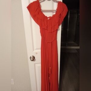 Dress Day Red Jumpsuit, Size M.
